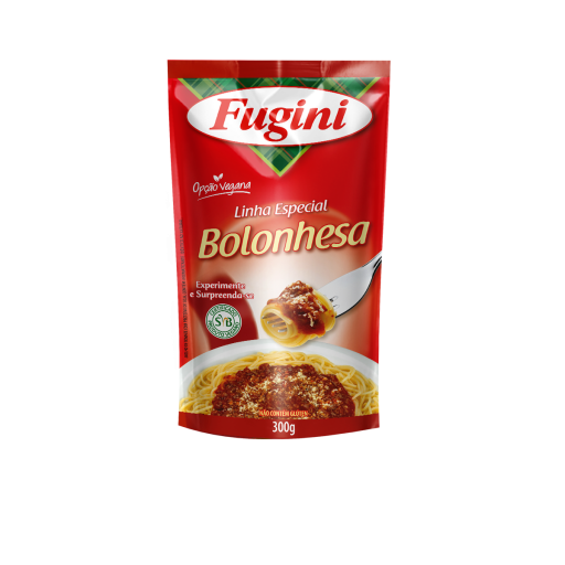 Molho de Tomate Bolonhesa Vegano Fugini Sachê 300g